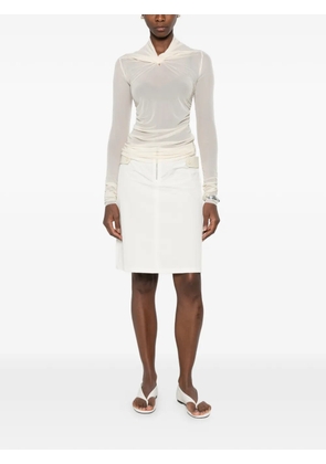 Rick Owens Lilies Kairo ruched long-sleeve top - Neutrals