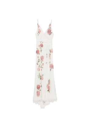 alice + olivia floral-print maxi dress - White