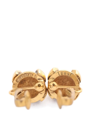 CHANEL Pre-Owned 1986-1988 Coco Mark earrings - Gold