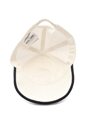 Miu Miu Pre-Owned 2010s logo-embroidered baseball cap - White