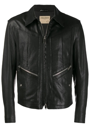 Al Duca D’Aosta 1902 zipped leather jacket - Black