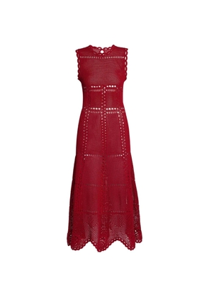 ERDEM crochet-knit flared midi dress