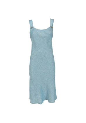 Loro Piana Pre-Owned toggle-detail sleeveless dress - Blue