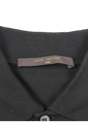 Louis Vuitton Pre-Owned 2010s LV Circle embroidered polo shirt - Black