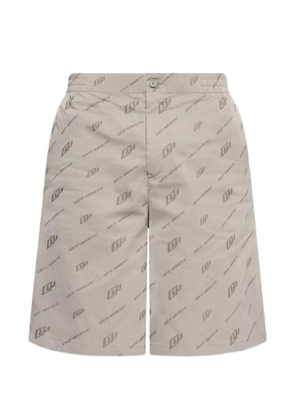 Off-White logo-pattern shorts - Neutrals