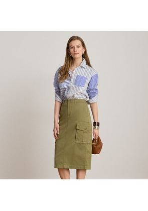 Stretch Chino Cargo Pencil Skirt