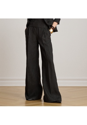 Petite - Chalk-Stripe Linen Wide-Leg Trouser