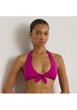 Tie-Front Halter Bikini Top