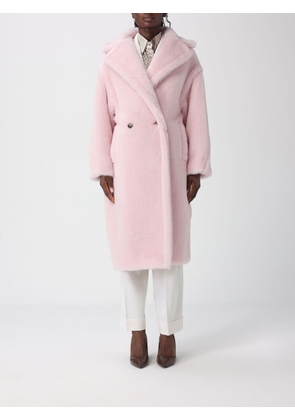 MAX MARA Fur Coat Woman color Pink
