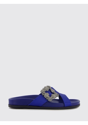 MANOLO BLAHNIK Heeled Sandal Woman color Blue