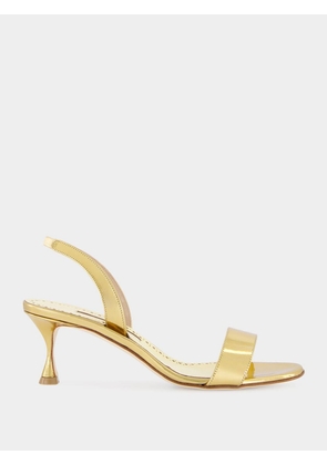 MANOLO BLAHNIK Heeled Sandal Woman color Gold