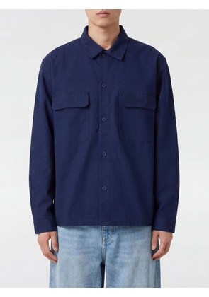 FAMILY FIRST Cotton Shirt Jacket with Dropped Shoulders and Logo