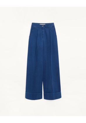 Valentino DENIM TROUSERS Woman BLUE 38