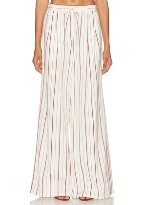 Dolce & Gabbana Wide Leg Pant in Red & White - White. Size 42 (also in 38, 40).