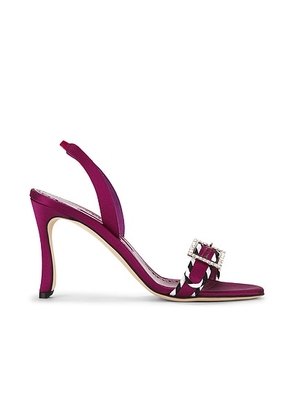 Manolo Blahnik Sumbasan 90 Sandal in Dark Pink - Pink. Size 39 (also in 36.5, 37, 37.5, 38, 38.5, 39.5, 40, 41).