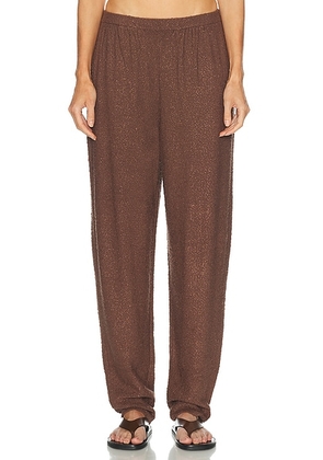 SRG Samita Textured Knit Pant in Chocolate Brown - Chocolate. Size M (also in XXS, XS, S, L, XL).
