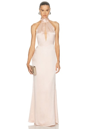 SRG Imogen Silk Dress in Dusty Rose - Rose. Size S (also in XS, M, L, XL).