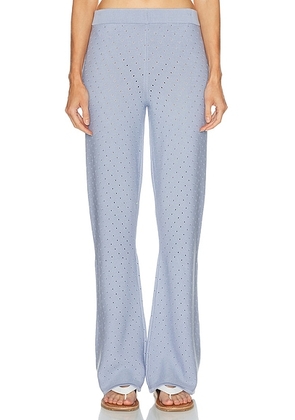 SRG Gidget Knit Pant in Blue - Blue. Size XXS (also in XS, S, M, L, XL).