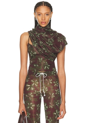SIEDRES Silvy Top in Multi - Brown. Size M (also in XS, S, L).