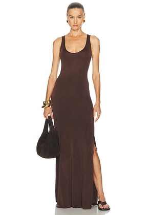 SRG Octayvia Knit Gown in Chocolate Brown - Chocolate. Size M (also in XXS, XS, S, L, XL).
