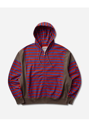 Men s Side Colour Stripe Light Hoodie Red
