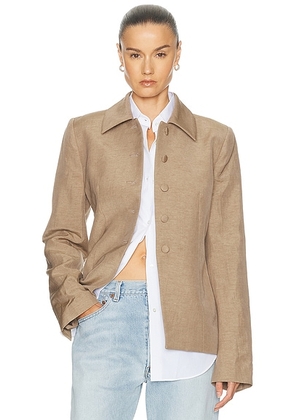 SRG Mattie Blazer in Taupe - Taupe. Size L (also in XXS, XS, S, M, XL).