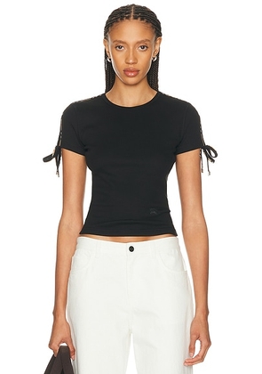 Burberry Taisie T-Shirt in Black - Black. Size L (also in XS, S, M).