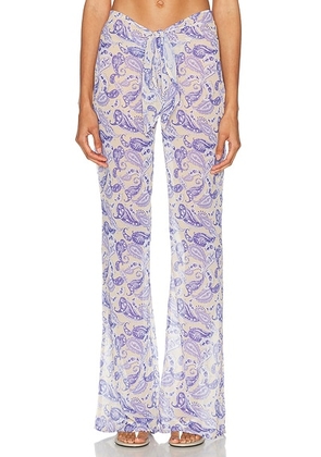 Bananhot Tommy Pant in Blooming Paisley - Lavender. Size XS (also in S, M, L, XL).