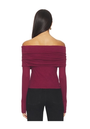 Enza Costa Off Shoulder Top in Burgundy. Size S. Also in M.