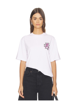 Anti Social Social Club Cancelled Hand Painted Tee in White. Size S. Also in L, M, XL/1X.