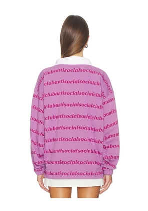Anti Social Social Club Run On Polo in Purple. Size S. Also in M, L, XL/1X.