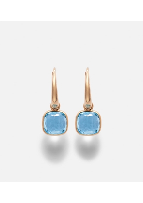 Pomellato Nudo Mini 18kt rose gold earrings with topazes
