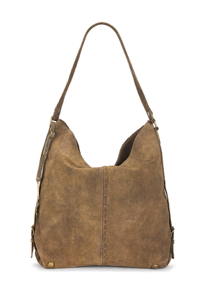 Free People Wtf Dallas Distressed Shoulder Bag in Brown.