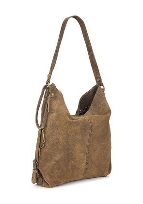 Free People Wtf Dallas Distressed Shoulder Bag in Brown.