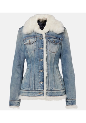 Dolce&Gabbana Shearling-trimmed denim jacket
