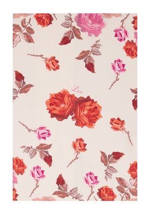 FRAME x Alexandra Leclerc The Lucky Silk Scarf in Cream.