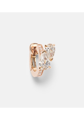 Repossi Serti Sur Vide 18kt rose gold single hoop earring with diamonds