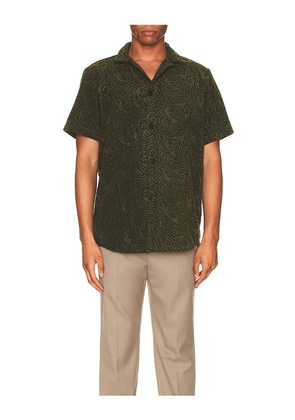 OAS Squiggle Cuba Terry Shirt in Green. Size S. Also in M.