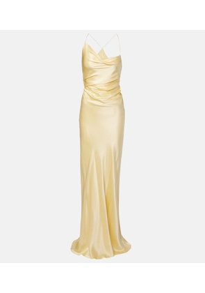 The Sei Draped silk satin gown