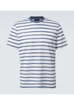 Dunhill Striped linen and cotton T-shirt