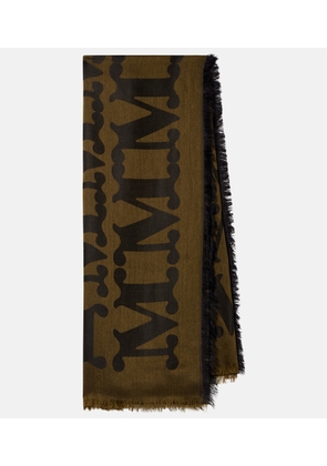 Max Mara Monogram jacquard wool and silk scarf