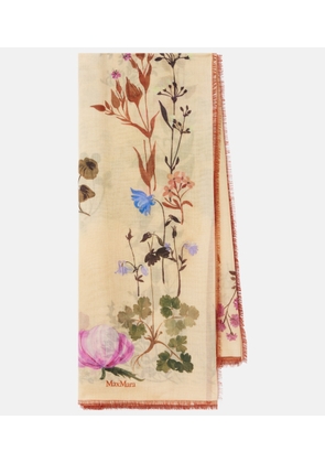 Max Mara Printed wool and silk scarf