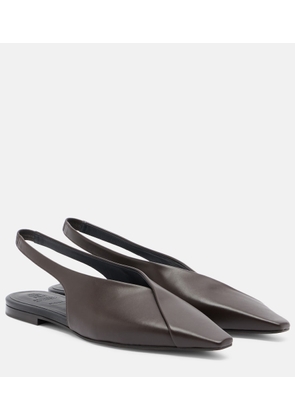 Brunello Cucinelli Leather slingback flats