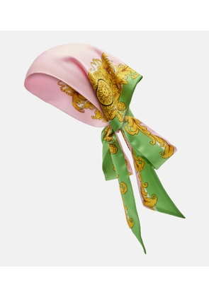 Versace Printed silk twill scarf