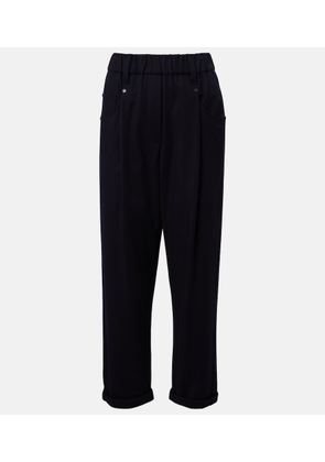 Brunello Cucinelli Monili cotton-blend straight pants