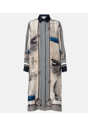 Max Mara Printed silk twill shirt dress