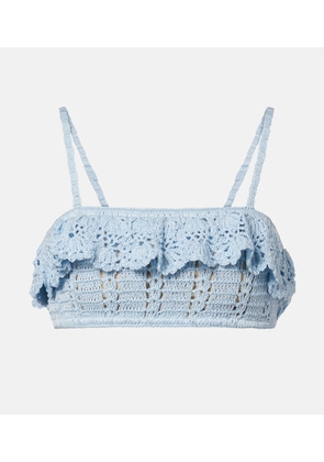 Anna Kosturova Crochet cotton bra top