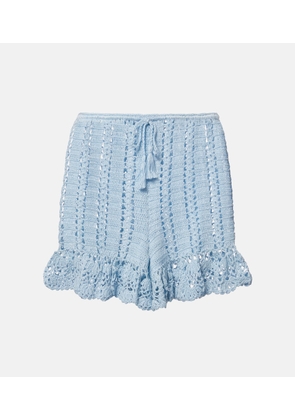 Anna Kosturova Crochet cotton shorts