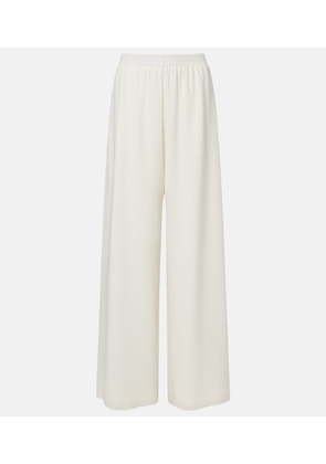 Oscar de la Renta Silk-blend georgette wide-leg pants