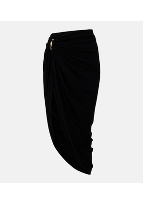 Sportmax Draped asymmetric crepe midi skirt